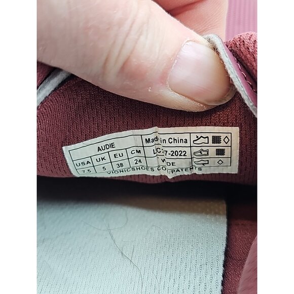 Vionic Shay Womens Size 7.5 Comfy Supportive Walking Sneaker Slip On Shoes Pink - Picture 6 of 7